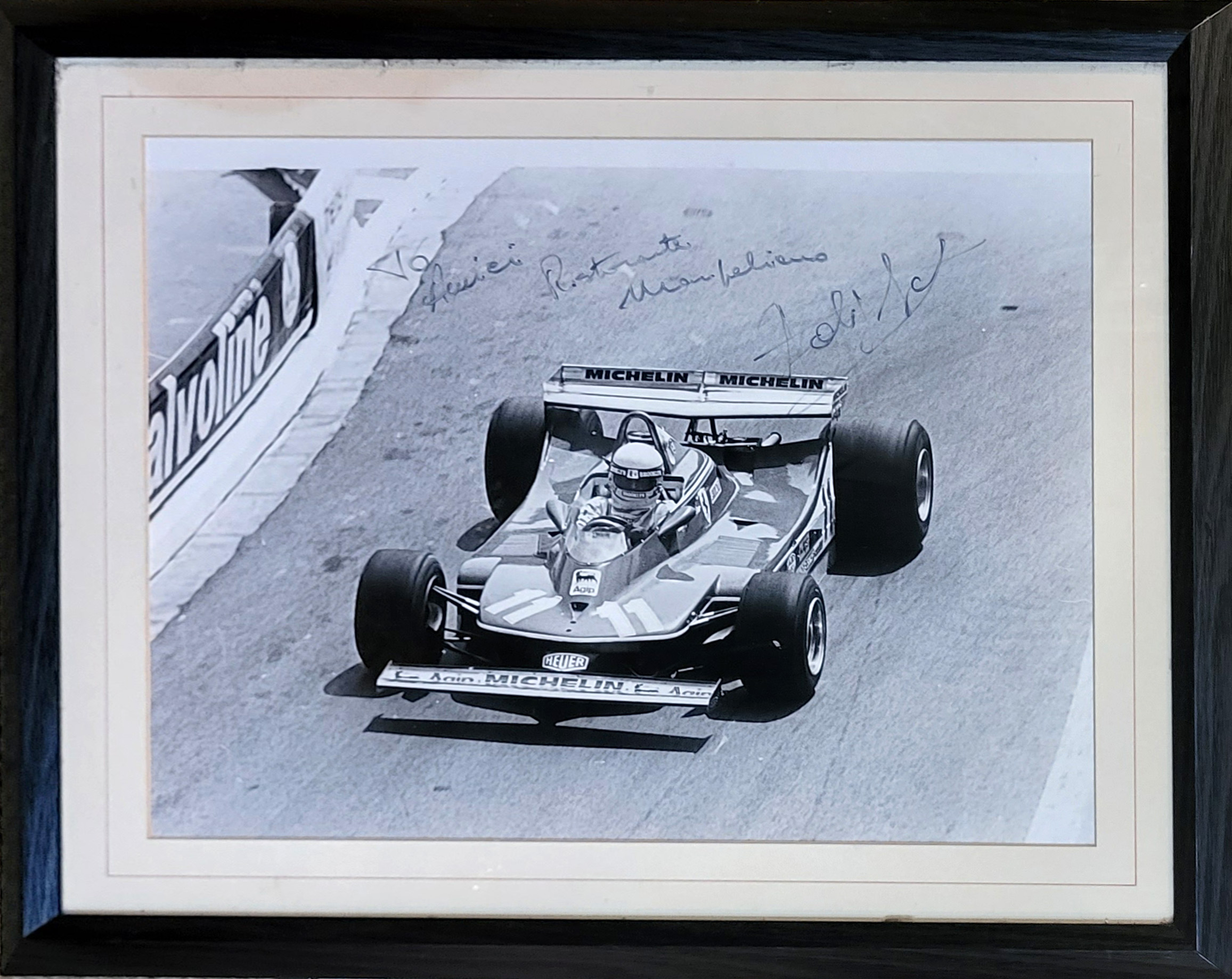 JODY SHECKTER, AN AUTOGRAPHED ‘FORMULA 1 MOTORSPORT’ PHOTOGRAPH Ferrari racing car, signed 'To - Image 2 of 3