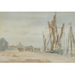 PHILIP WILSON STEER, O.M., 1860 - 1942, WATERCOLOUR Unloading barges, Maldon, Essex, unsigned,