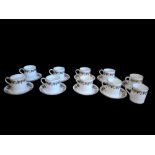 WEDGWOOD, A VINTAGE PORCELAIN COFFEE SERVICE Comprising six coffee cans and saucers. Condition: good