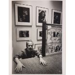 RICHARD MORT, PHOTOGRAPH OF JOHN KOBAL, 1995 Impressed Mort stamp lower right, mounted, framed and