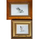 SIDNEY DARE, TWO 20TH CENTURY WATERCOLOURS Portraits of dogs Mandy and Tuppence, framed and