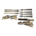 MAPPIN AND WEBB, A PART SET OF VICTORIAN SILVER QUEENS PATTERN CUTLERY Comprising five forks and