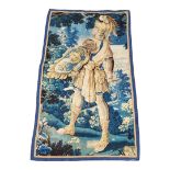 ROYAL AUBUSSON, A FINE 18TH CENTURY FRENCH VERDURE TAPESTRY Embroidered in wool and silk,