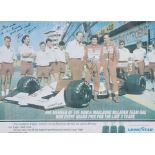 AYRTON SENNA, A VINTAGE AUTOGRAPHED FORMULA 1 MOTORSPORT POSTE Issued by Good Year and stating '