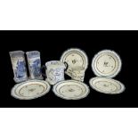 A SET OF FIVE EARLY 19TH CENTURY STAFFORDSHIRE BOTANICAL CREAMWARE PLATES, CIRCA 1800 An 18th