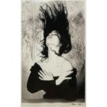 STEPHANE GRAFF, B. 1965, A SIGNED 1982 SILVER GELATIN PRINT Titled ‘Reclining Female’, mounted,