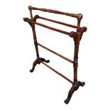 A VICTORIAN BEECHWOOD TOWEL RAIL. (65cm x 70cm) Condition: good