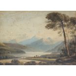 JOHN VARLEY I, 1778 - 1842, WATERCOLOUR Les Trois Couronnes, Pyrenees, The River Neville in