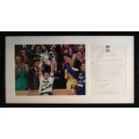 GARY MABBUTT, AN AUTOGRAPHED, 1991, TOTTENHAM HOTSPUR FA CUP FINAL PHOTOGRAPH AND ASSOCIATED