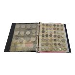 A COIN ALBUM CONSISTING OF VARIOUS SILVER COINS OF QUEEN VICTORIA, EDWARD VI, 1937 One crown