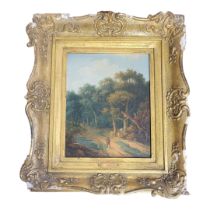 JOHN CROME, 1768 - 1821, NORWICH SCHOOL, OIL ON PANEL Dovedale, Derbyshire, bearing labels verso,