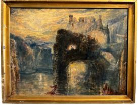 FOLLOWER OF JOSEPH MALLORD WILLIAM TURNER, AFTER THE TATE GALLERY ORIGINAL, PAINTED TILE Romantic