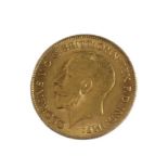 A KING GEORGE V 22CT HALF SOVEREIGN COIN, DATED 1913 Having George and Dragon to reverse. Condition: