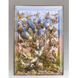 WHITE OF LONDON, A LARGE AND IMPRESSIVE LATE VICTORIAN TAXIDERMY MIXED CASE OF BIRDS. Containing