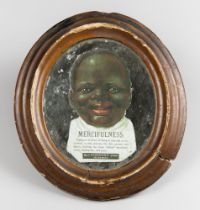 A RARE LATE VICTORIAN HUDSON SOAPS PICTORIAL ADVERTISING MIRROR. (h 30cm x w 27cm x d 3cm).