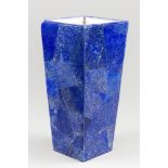 A LAPIS LAZULI VASE. Condition report: Small chip to top.