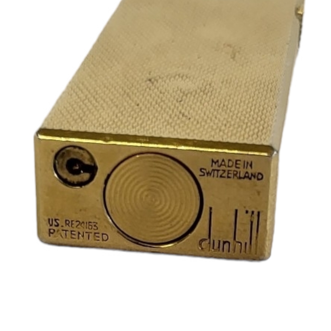 DUNHILL, A VINTAGE GOLD PLATED RECTANGULAR CIGARETTE LIGHTER With engine turned decoration, together - Image 3 of 3