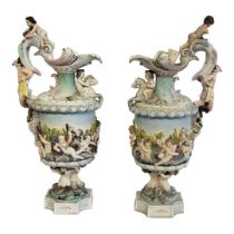 ECKERT RICHARD & CO. OF VOLKSTED, THURINGIA, CIRCA 1895 - 1900, A PAIR OF LATE 19TH CENTURY HARD