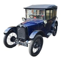 A 1928 AUSTIN 7 'CHUMMY' Registration D0 7205 750cc. Petrol. Model Sports. Soft top Colour blue/