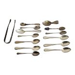 A SET OF SIX VINTAGE GERMAN SILVER TEASPOONS Having a beaded edge marked Gerb Ruge, together with