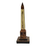 A 19TH CENTURY TUNBRIDGE WARE NOVELTY ROSEWOOD CLEOPATRA’S THERMOMETER STAND, CIRCA 1880 Inlaid with