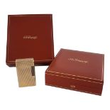 DUPONT, A VINTAGE GOLD PLATED RECTANGULAR CIGARETTE LIGHTER With textured finish, marked ‘20U