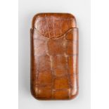 AN EARLY 20TH CENTURY CROCODILE SKIN CIGAR CASE BY ASPREY, LONDON. Maker and retailer inscribed in