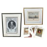 A COLLECTION OF 18TH AND 19TH CENTURY BLACK AND WHITE AND COLOURED ENGRAVINGS AND PRINTS To