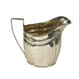 THOMAS LAW, AN EARLY 19TH CENTURY GEORGE III SILVER CREAM JUG, HALLMARKED SHEFFIELD, 1805 Having