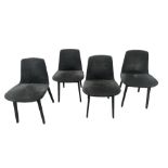 A SET OF FOUR POLIFORM UPHOLSTERED CHAIRS.