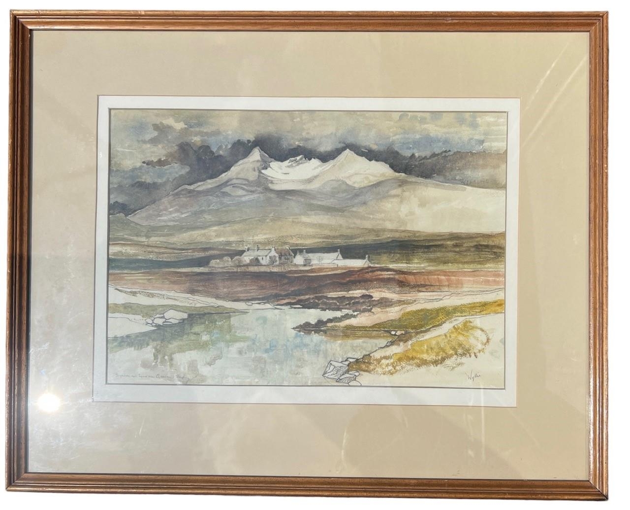 GORDON HOPE WYLLIE RSW, SCOTTISH, 1930 - 2005, WATERCOLOUR Titled ‘Sligachan and Sgurr Nan gillean - Bild 2 aus 5