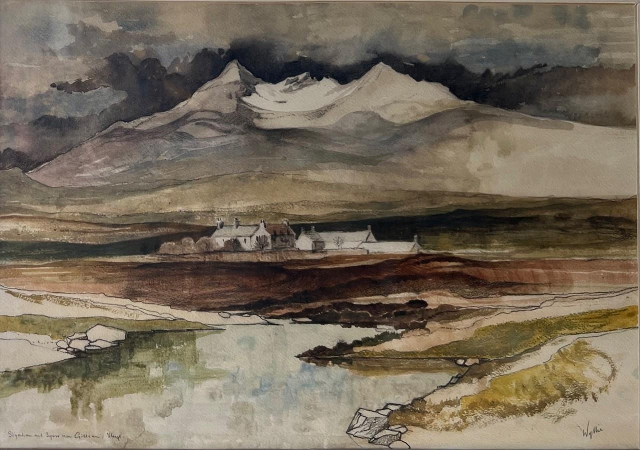 GORDON HOPE WYLLIE RSW, SCOTTISH, 1930 - 2005, WATERCOLOUR Titled ‘Sligachan and Sgurr Nan gillean