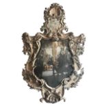 A VERY LARGE AND IMPRESSIVE 18TH CENTURY CARVED WOOD AND PAINTED ITALIAN VENETIAN ROCOCO MIRROR