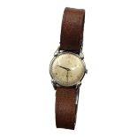 ROLEX, PRECISION, A 1950’S STAINLESS STEEL BACK MANUAL WRISTWATCH Teardrop lugs, model no: 480183,