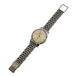 TIMEX ELECTRIC, A VINTAGE STAINLESS STEEL GENT’S WRISTWATCH Silver tone dial with steel number