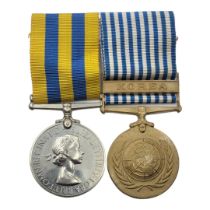 QUEEN ELIZABETH II KOREAN WAR MEDAL PAIR Awarded to 22461874 Private P. R. Newman. WELCH, with