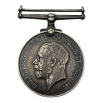 A SILVER GEORGE V WWI NAVAL MEDAL, 1914 - 1918 Issued to Royal Light Infantryman Sgt John Butler (CH