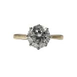 A VINTAGE 9CT GOLD AND PASTE SET SOLITAIRE RING Having a single round cut stone. (size M) Condition: