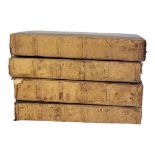 PAROCHIAL HISTORY OF THE COUNTY OF CORNWALL CORNWALL, A SET OF FOUR 19TH CENTURY LEATHER BOUND BOOKS