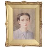 ALBERT HENRY COLLINGS, 1868 - 1947, WATERCOLOUR Head and shoulders portrait of a lady, signed,