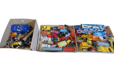 A COLLECTION OF VINTAGE DIECAST VEHICLES To include The Batmobile, Corgi Black Beauty, Green Hornet,
