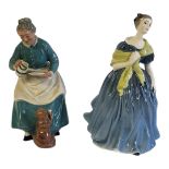 A ROYAL DOULTON FIGURINE, TITLED ‘THE FAVOURITE’ Number: HN2249, dated 1959, along with another,