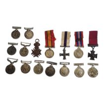 A COLLECTION OF VINTAGE MINIATURE BRITISH MILITARY MEDALS To include Queen Victoria South Africa