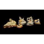 A LARGE COLLECTION OF 20TH CENTURY ANIMAL FIGURINES To include a lion group marked Sherratt and