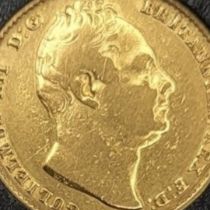 A WILLIAM IV, 1830 - 1837, 22CT GOLD FULL SOVEREIGN COIN Bearing bust of the King, inscribed in