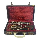 BESSON OF LONDON, FOUR PIECE CLARINET EMBASSY MODEL, CIRCA 1930 - 1950 With fifteen nickel keys on