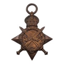 BRONZE GEORGE V 1914 - 15 STAR CAMPAIGN MEDAL Inscribed ‘111125. Pnr. T. Seymour. R. E.’ on verso.