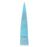 JANE SPENCER BRITISH 1943-2007, A LARGE ABSTRACT STONEWARE SCULPTURE OBELISK H58CM