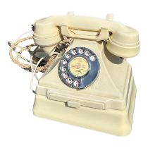 A 1950’S TYPE 232 SERIES IVORY BAKELITE TELEPHONE AND TERMINAL BOX Impressed marked 164, 50,