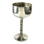 CHRISTOPHER NIGEL LAWRENCE, A SILVER GOBLET, HALLMARKED LONDON, 1970 Having pierced and textured